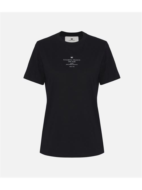 PRINTED T-SHIRT ELISABETTA FRANCHI | MA63D56E2110 Nero